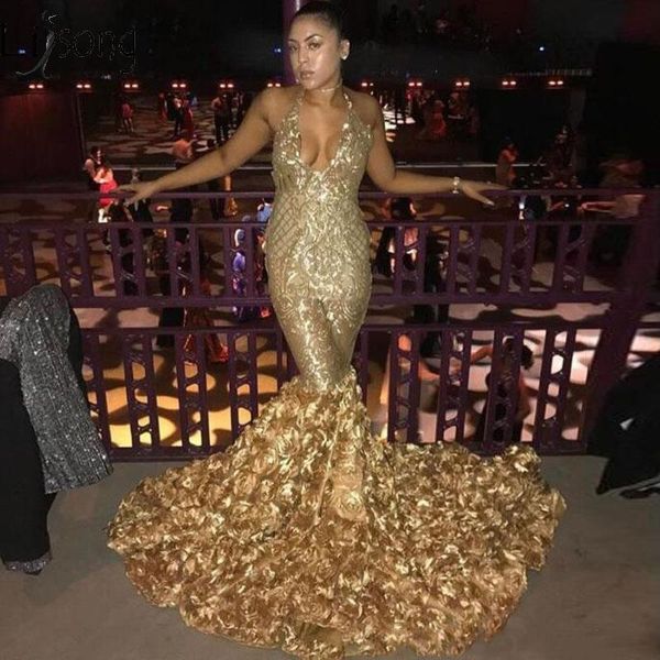 party dresses 2021 gold deep v neck prom with rose train low back mermaid evening gowns count african vestidos dress, White;black
party dresses 2021 gold deep v neck prom with rose train low back mermaid evening gowns count african vestidos dress, White;black