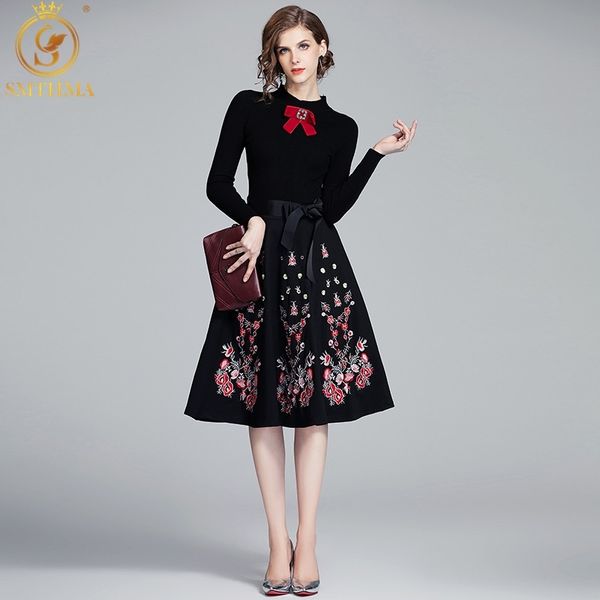 fashion women long sleeve sweater patchwork dress casual autumn winter o-neck embroidery knitted 210520, Black;gray
fashion women long sleeve sweater patchwork dress casual autumn winter o-neck embroidery knitted 210520, Black;gray