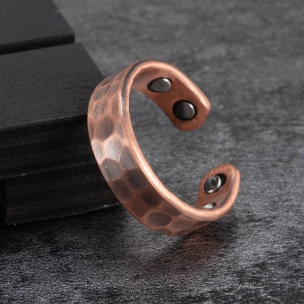 cluster rings copper adjustable ring men vintage pure magnetic health energy wedding bands open cuff finger for jewelry, Golden;silver 
cluster rings copper adjustable ring men vintage pure magnetic health energy wedding bands open cuff finger for jewelry, Golden;silver