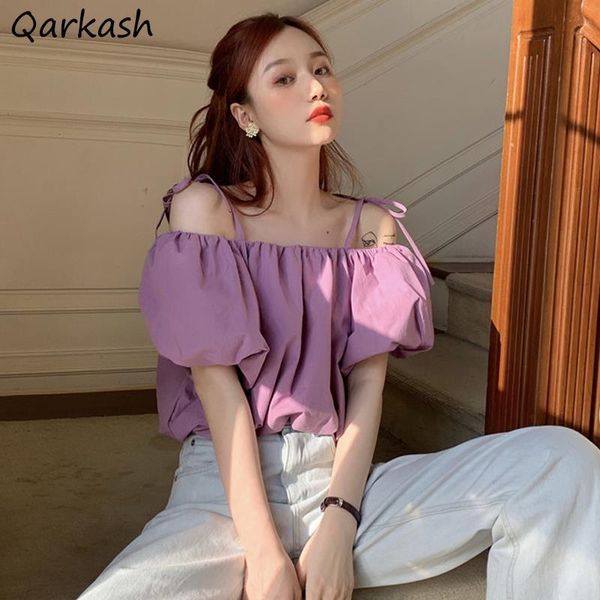 women's blouses & shirts slash neck design fashion women loose chic all-match harajuku summer cropped streetwear elegant casual purple, White
women's blouses & shirts slash neck design fashion women loose chic all-match harajuku summer cropped streetwear elegant casual purple, White