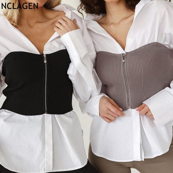 women strapless tank zipper up knitted tube corset 2021 fashion slim fitness navel bare cropped outwear bodycon women's tanks & camis, White
women strapless tank zipper up knitted tube corset 2021 fashion slim fitness navel bare cropped outwear bodycon women's tanks & camis, White