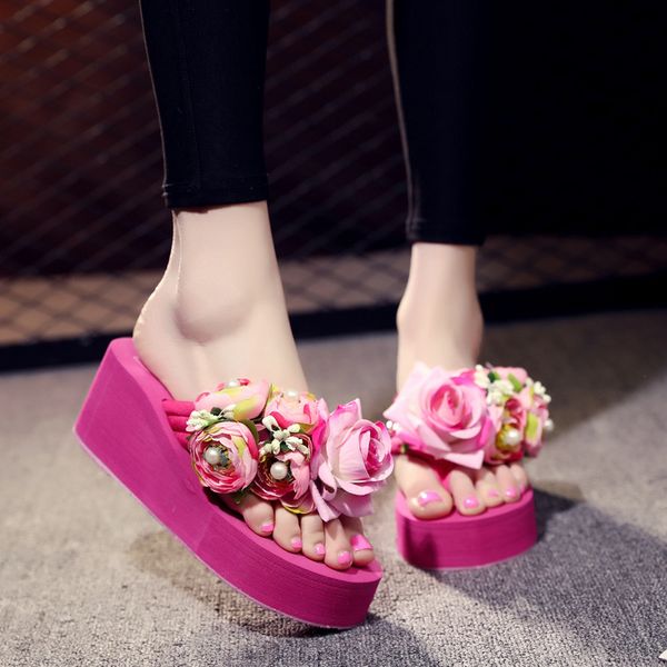 slippers women handmade summer flip flop flowers female high heel ladi bohemia beach sandal home, Black
slippers women handmade summer flip flop flowers female high heel ladi bohemia beach sandal home, Black
