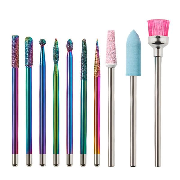 nail art kits 10 types tungsten blue rainbow carbide drill bit electric mills cutter for manicure machine files accessories
nail art kits 10 types tungsten blue rainbow carbide drill bit electric mills cutter for manicure machine files accessories