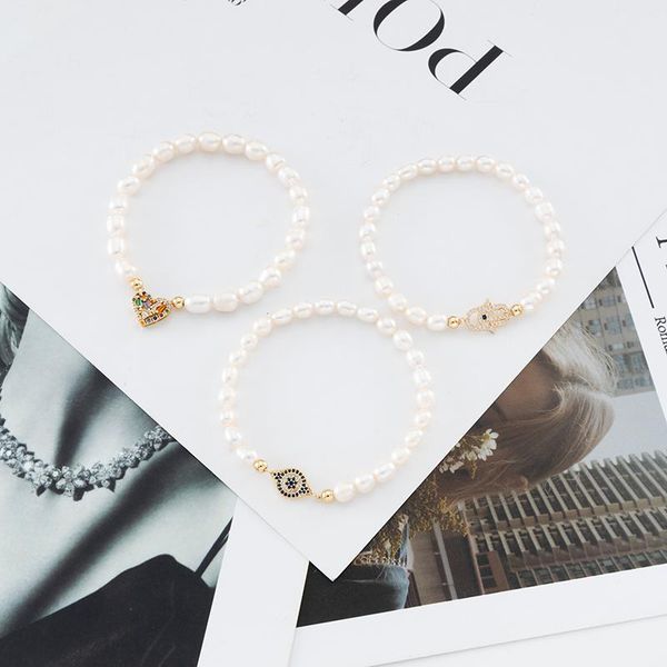 jaeeyin 2021 classic jewelry holiday pave setting zircon luck turkey evil eye fatima hand natural freshwater pearl gift charm bracelets, Golden;silver
jaeeyin 2021 classic jewelry holiday pave setting zircon luck turkey evil eye fatima hand natural freshwater pearl gift charm bracelets, Golden;silver