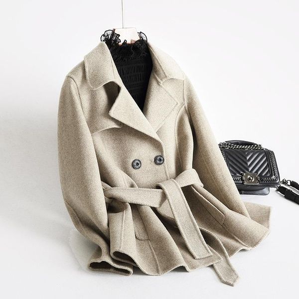 women's wool & blends kmetram 100% coat female jacket woman spring 2021 korean double-side cashmere coats and jackets women chaqueta mu, Black
women's wool & blends kmetram 100% coat female jacket woman spring 2021 korean double-side cashmere coats and jackets women chaqueta mu, Black