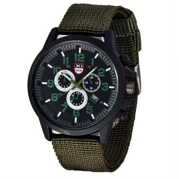 brand xi watches men fashion sports nylon band casual date quartz watch male calendar vintage clock relogio masculino black wristwatches, Slivery;brown
brand xi watches men fashion sports nylon band casual date quartz watch male calendar vintage clock relogio masculino black wristwatches, Slivery;brown
