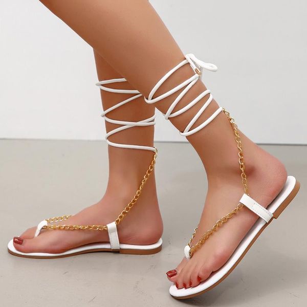 sandals 2021 summer trend women metal chain narrow band cross tied flat heel fashion ladies shoes female casual, Black
sandals 2021 summer trend women metal chain narrow band cross tied flat heel fashion ladies shoes female casual, Black