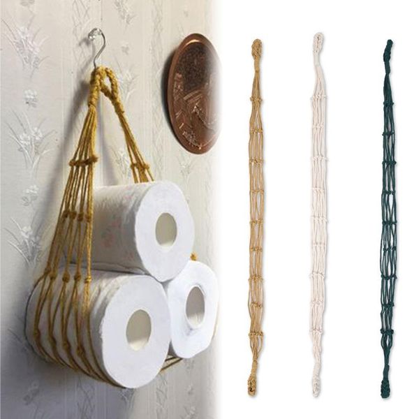 toilet paper holders hand-woven roll holder storage string bag boho style hanging cotton rope mesh pocket for bathroom part
toilet paper holders hand-woven roll holder storage string bag boho style hanging cotton rope mesh pocket for bathroom part
