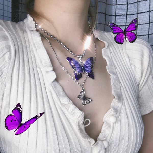 pendant necklaces european aesthetic butterfly y2k jewelry round beads vintage neck chain retro harajuku bead egirl necklace for party, Silver
pendant necklaces european aesthetic butterfly y2k jewelry round beads vintage neck chain retro harajuku bead egirl necklace for party, Silver