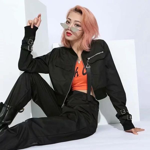 women's jackets spring and autumn cuff tie motorcycle short jacket vertical collar slim fit coat, Black;brown
women's jackets spring and autumn cuff tie motorcycle short jacket vertical collar slim fit coat, Black;brown