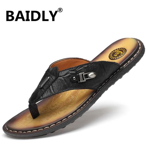 fashion men leather slippers summer breathable shoes genuine flats for flip flops sandalia masculina, Black
fashion men leather slippers summer breathable shoes genuine flats for flip flops sandalia masculina, Black