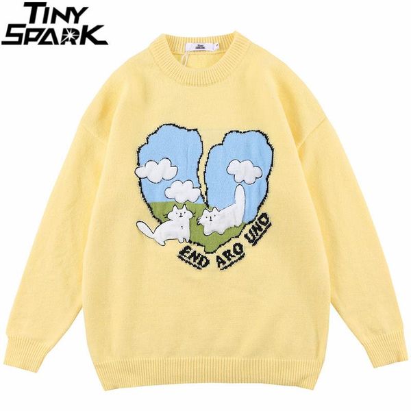 men's sweaters hip hop knitted sweater men streetwear cloud cat letter harajuku pullover 2021 autumn cotton casual black yellow, White;black
men's sweaters hip hop knitted sweater men streetwear cloud cat letter harajuku pullover 2021 autumn cotton casual black yellow, White;black