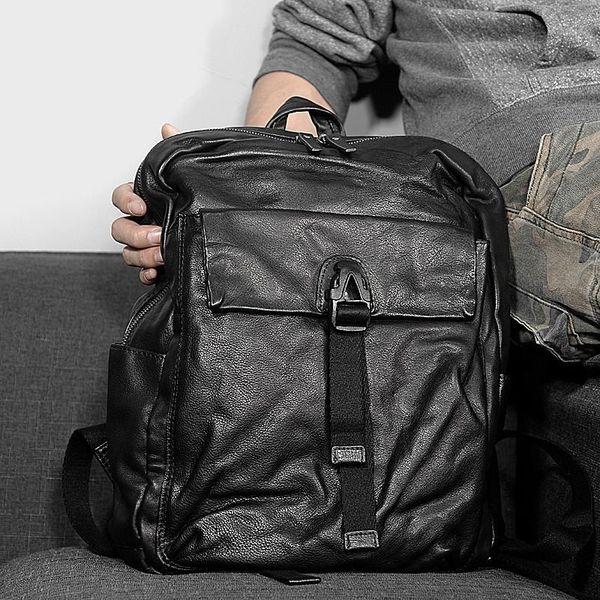 backpack casual genuine leather men's women's fashion soft cowhide luxury black teens travel lapbagpack
backpack casual genuine leather men's women's fashion soft cowhide luxury black teens travel lapbagpack