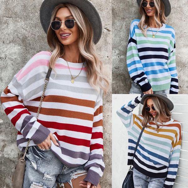 women's sweaters larci women 's sweater long-sleeved elegant striped 2021 autumn and winter, White;black
women's sweaters larci women 's sweater long-sleeved elegant striped 2021 autumn and winter, White;black