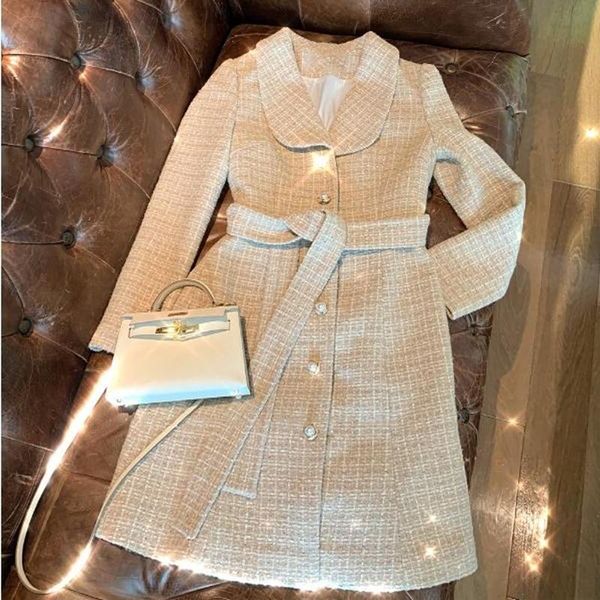 women's wool & blends brand fashion women high luxury winter elegant fishtail ladies temperament slim woolen jacket coat, Black
women's wool & blends brand fashion women high luxury winter elegant fishtail ladies temperament slim woolen jacket coat, Black