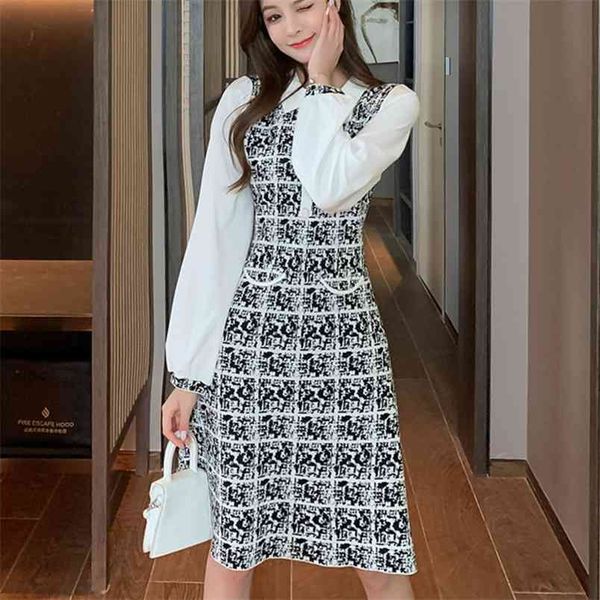 korean vintage patchwork knitting wman dress autumn winter long sleeve elegant party female sweater christmas vestidos 210514, Black;gray
korean vintage patchwork knitting wman dress autumn winter long sleeve elegant party female sweater christmas vestidos 210514, Black;gray