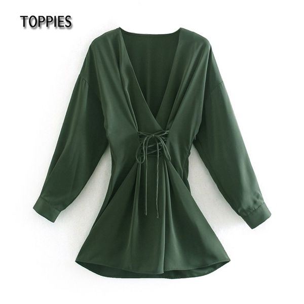 woman bandage dress long sleeve v-neck mini a-line slim waist chic vestidos 210421, Black;gray
woman bandage dress long sleeve v-neck mini a-line slim waist chic vestidos 210421, Black;gray