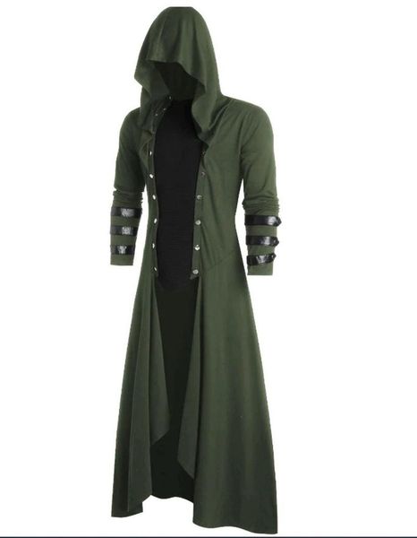 men's trench coats mens steampunk hooded wind coat retro gothic cloak long cardigan cosplay, Tan;black
men's trench coats mens steampunk hooded wind coat retro gothic cloak long cardigan cosplay, Tan;black