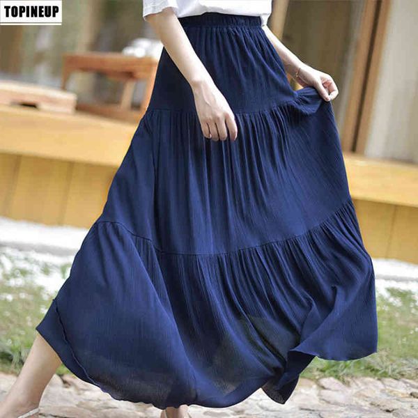 female solid ombre light flare midi pull in big closing skirts plus size pure cotton color and loose linen, Black
female solid ombre light flare midi pull in big closing skirts plus size pure cotton color and loose linen, Black