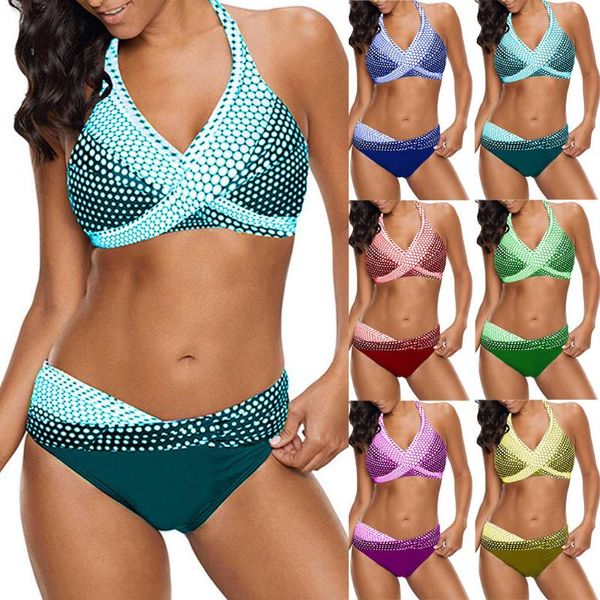 women's swimwear women polka dots bathing suit push-up beach swimsuit bikini plus size fashion casual stroje kapielowe damskie 2021, White;black
women's swimwear women polka dots bathing suit push-up beach swimsuit bikini plus size fashion casual stroje kapielowe damskie 2021, White;black