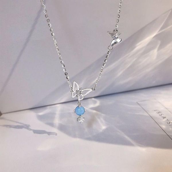 pendant necklaces korean blue crystal butterfly necklace women girls simple design sense niche temperament clavicle chain ins j, Silver
pendant necklaces korean blue crystal butterfly necklace women girls simple design sense niche temperament clavicle chain ins j, Silver