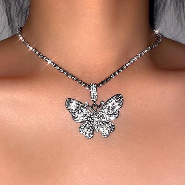 chains vintage shiny tennis chain butterfly animal necklace female gold silver color choker luxury rhinestone pendant jewelry
chains vintage shiny tennis chain butterfly animal necklace female gold silver color choker luxury rhinestone pendant jewelry