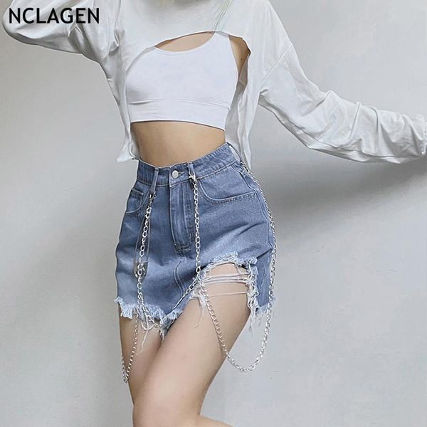 skirts nclagen 2021 stylish ripped hole fashion jeans skirt high waist chain disco party club women hip package denim bodycon, Black
skirts nclagen 2021 stylish ripped hole fashion jeans skirt high waist chain disco party club women hip package denim bodycon, Black