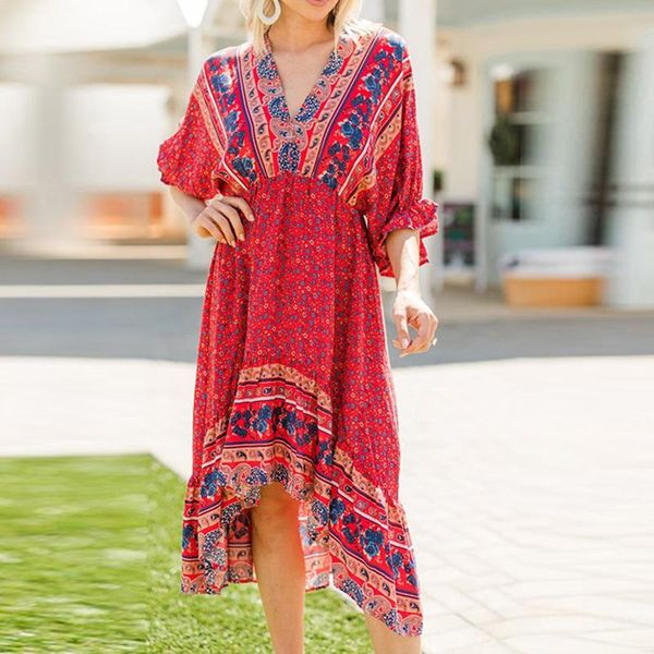party dresses positioning floral dress women v neck lantern sleeve irregular hem loose flowy boho swing midi for 2021 40#, White;black
party dresses positioning floral dress women v neck lantern sleeve irregular hem loose flowy boho swing midi for 2021 40#, White;black