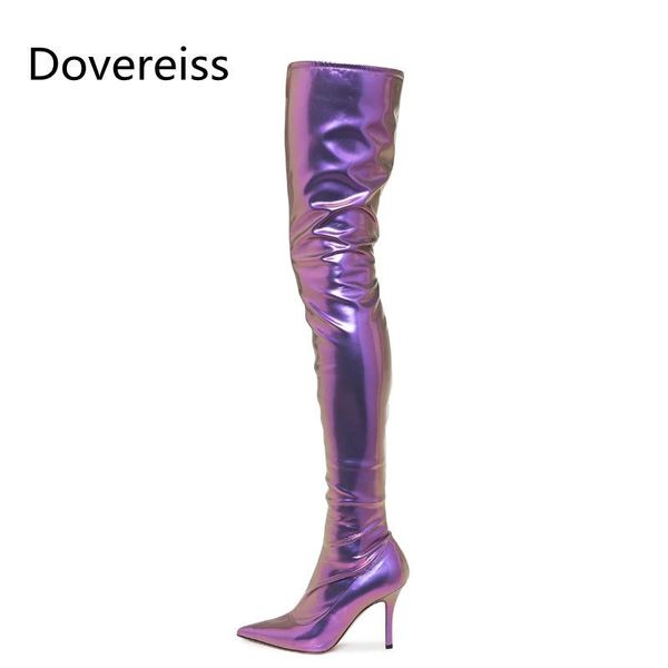 boots dovereiss fashion women's shoes winter pointed toe stilettos heels elegant over the knee concise zipper 12cm, Black
boots dovereiss fashion women's shoes winter pointed toe stilettos heels elegant over the knee concise zipper 12cm, Black