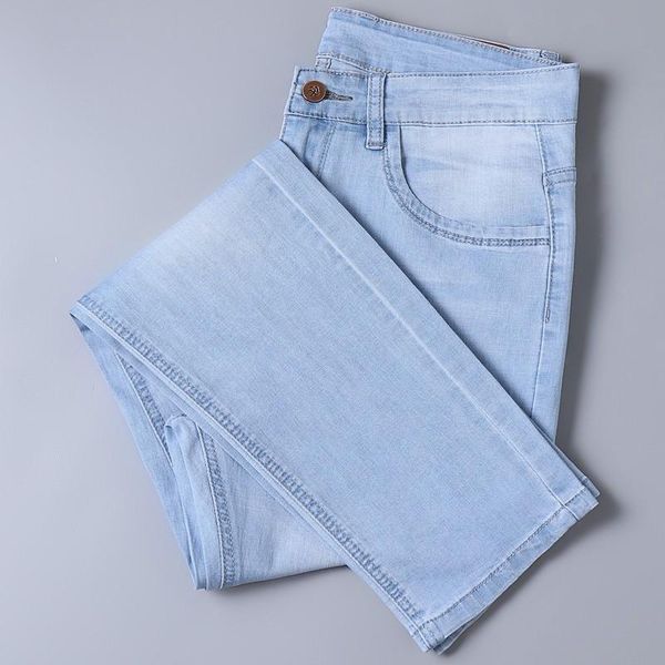 spring summer men's washed light blue thin jeans classic style fashion stretch slim-fit denim trousers male brand pants
spring summer men's washed light blue thin jeans classic style fashion stretch slim-fit denim trousers male brand pants