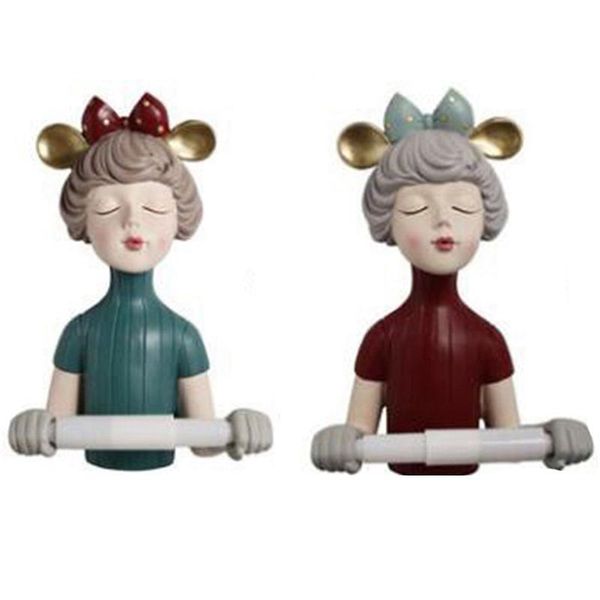 pcs nordic bow-knot girl statue roll paper towel holder rack napkin decor, green & red toilet holders
pcs nordic bow-knot girl statue roll paper towel holder rack napkin decor, green & red toilet holders