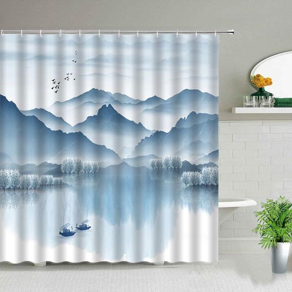 shower curtains chinese style landscape painting beautiful art quiet waterproof curtain bathroom renovation home decoration
shower curtains chinese style landscape painting beautiful art quiet waterproof curtain bathroom renovation home decoration
