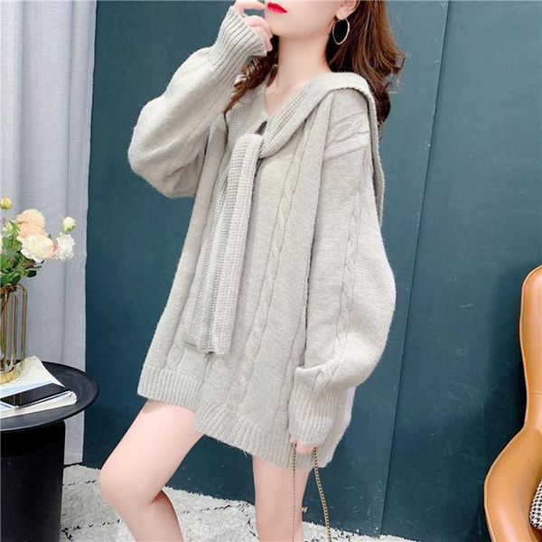 women's sweaters dayifun sweater oversize solid sailor collar pullover knitted korean fashion jumper lantern long sleeve warm winter cl, White;black
women's sweaters dayifun sweater oversize solid sailor collar pullover knitted korean fashion jumper lantern long sleeve warm winter cl, White;black
