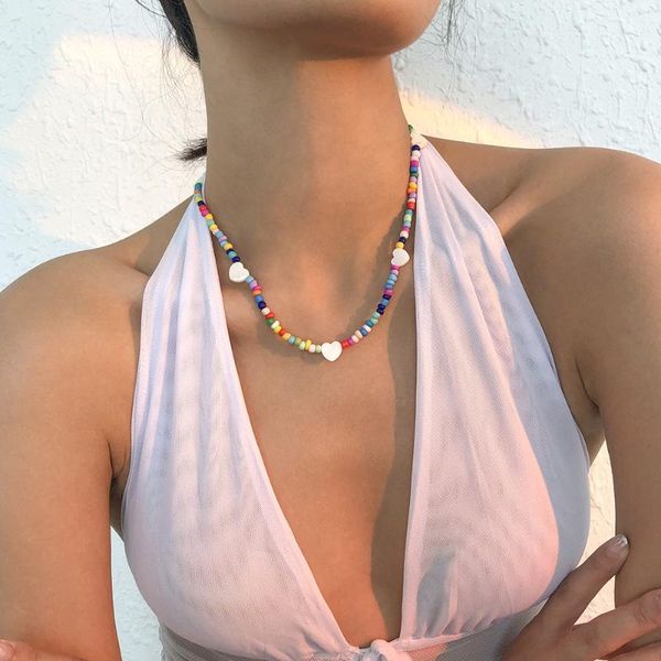 chokers bohemia rice bead resin simple love heart geometric round necklace for women girls temperament clavicle chain jewelry gifts, Golden;silver
chokers bohemia rice bead resin simple love heart geometric round necklace for women girls temperament clavicle chain jewelry gifts, Golden;silver