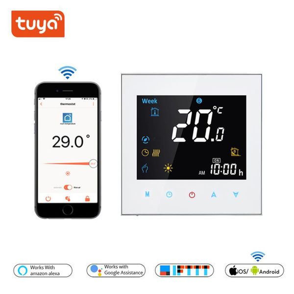 smart home control thermostat wifi lcd touch colorful display for 16a electric floor heating tuya app alexa and google voiice
smart home control thermostat wifi lcd touch colorful display for 16a electric floor heating tuya app alexa and google voiice