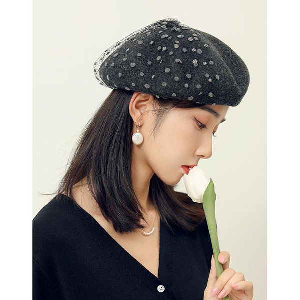 berets warm women's hat angora hair beret autumn 2021 solid lace mesh plush soft for girl japanese, Blue;gray
berets warm women's hat angora hair beret autumn 2021 solid lace mesh plush soft for girl japanese, Blue;gray