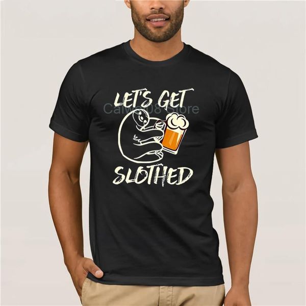 men's t-shirts 100% cotton fashion 2021 trend t-shirt brand men let's get slothed funny animal sloth beer t shirt for mans, White;black
men's t-shirts 100% cotton fashion 2021 trend t-shirt brand men let's get slothed funny animal sloth beer t shirt for mans, White;black
