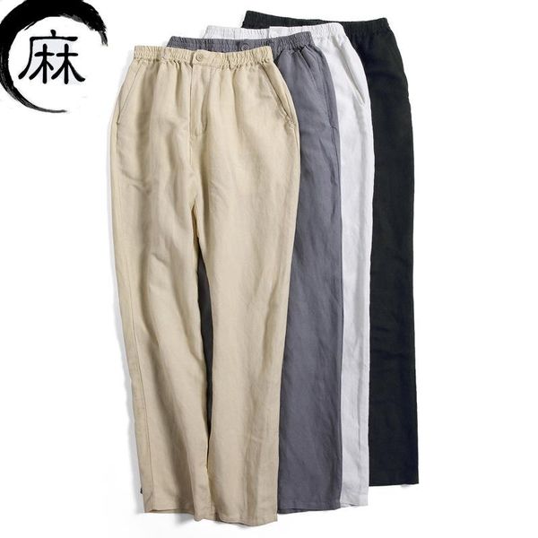 men's pants italy fabric mens linen solid color elastic waist summer trousers white soft casual pantalon hombre beach, Black
men's pants italy fabric mens linen solid color elastic waist summer trousers white soft casual pantalon hombre beach, Black