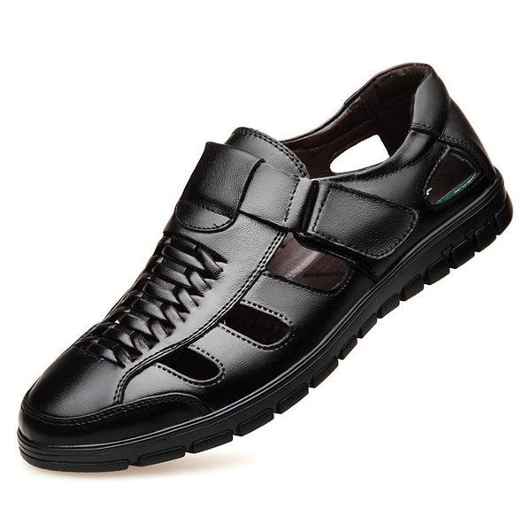 sandals 2021 summer men's leather middle-aged casual hollow shoes breathable for the elderly, Black
sandals 2021 summer men's leather middle-aged casual hollow shoes breathable for the elderly, Black
