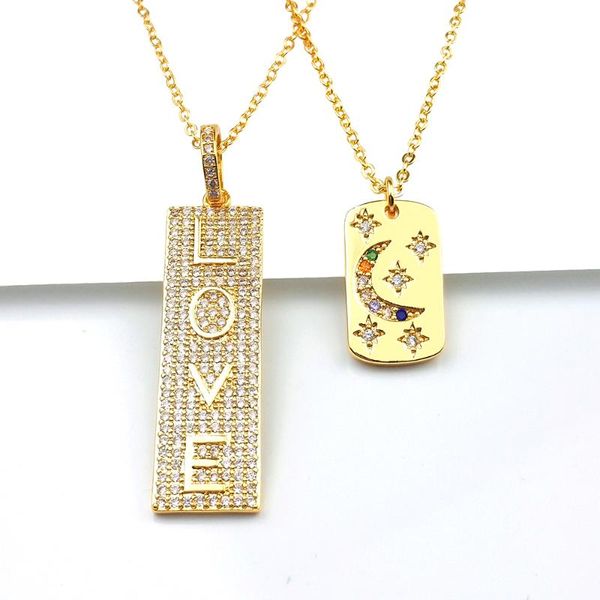 chains gold filled square love letter necklace moon star pendant cubic zirconia woman jewelry 2021 cz big, Silver
chains gold filled square love letter necklace moon star pendant cubic zirconia woman jewelry 2021 cz big, Silver