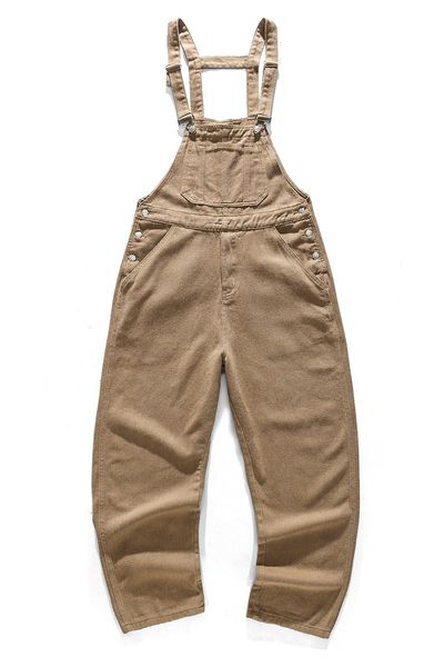 men's pants 2021 autumn straight leg overalls, solid color denim, japanese and korean suspenders, Black
men's pants 2021 autumn straight leg overalls, solid color denim, japanese and korean suspenders, Black