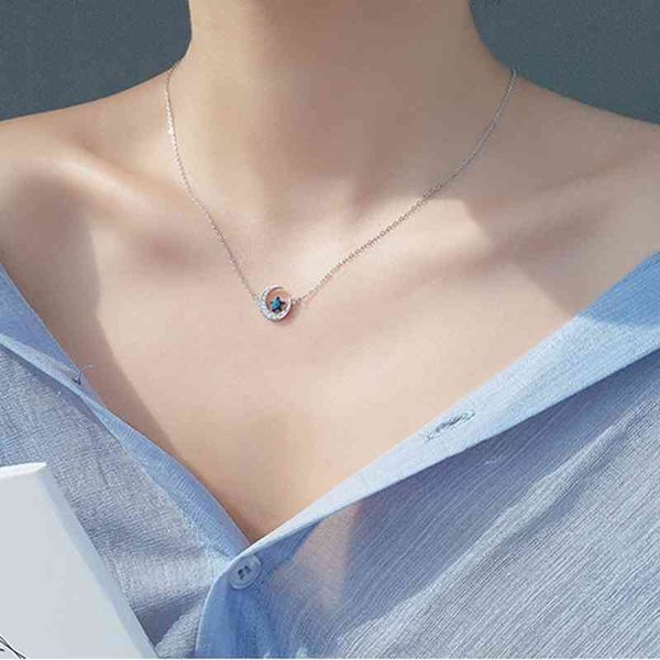 korean version ins net red wind 925 moon necklace female blue star temperament clavicle chain versatile trend pendant jewelry, Black
korean version ins net red wind 925 moon necklace female blue star temperament clavicle chain versatile trend pendant jewelry, Black