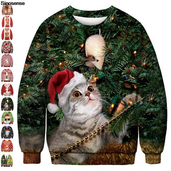 men's sweaters men women christmas tree cat sweater 3d funny print ugly jumper couple pullover crew neck xmas sweatshirt, White;black
men's sweaters men women christmas tree cat sweater 3d funny print ugly jumper couple pullover crew neck xmas sweatshirt, White;black