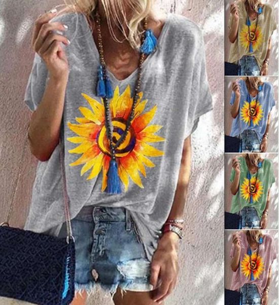 women's t-shirt 2021 v-neck loose casual print short sleeve cd71, White
women's t-shirt 2021 v-neck loose casual print short sleeve cd71, White