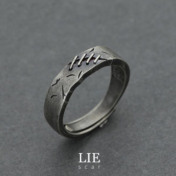 cluster rings punk dark stitched scar ring retro charm finger pendant student personality valentine's day gift, Golden;silver
cluster rings punk dark stitched scar ring retro charm finger pendant student personality valentine's day gift, Golden;silver
