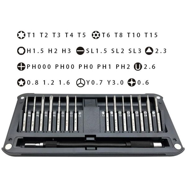 hand tools 30 in 1 screwdriver with lengthen s2 drill bit set cell phone laprepair kit multi-functional
hand tools 30 in 1 screwdriver with lengthen s2 drill bit set cell phone laprepair kit multi-functional