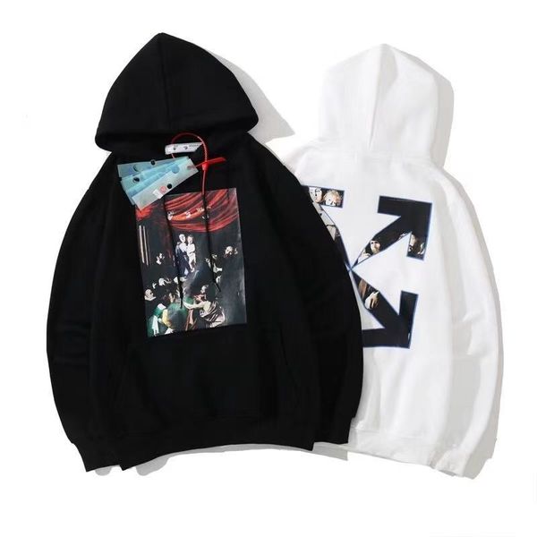 2021 autumn winter new off virgin religious oil painting hooded plush sweater for men and women, Black
2021 autumn winter new off virgin religious oil painting hooded plush sweater for men and women, Black