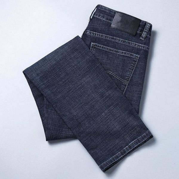 men's jeans summer thin cotton slim elastic italy eagle brand fashion business pants classic style spring denim trousers, Blue
men's jeans summer thin cotton slim elastic italy eagle brand fashion business pants classic style spring denim trousers, Blue