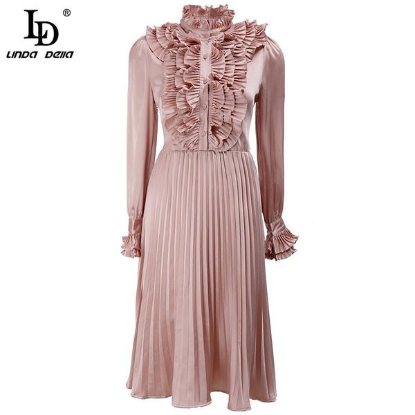 casual dresses ld linda della autumn fashion runway dress women solid elegant long sleeve ruffle pleated party ladies midi vestidos, Black;gray
casual dresses ld linda della autumn fashion runway dress women solid elegant long sleeve ruffle pleated party ladies midi vestidos, Black;gray