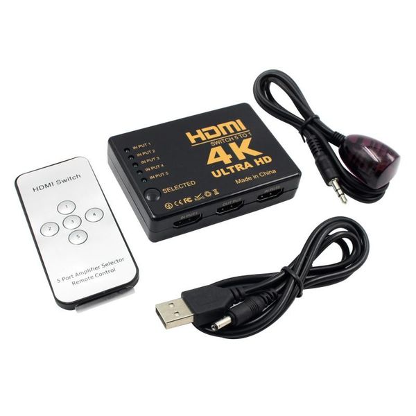 audio cables & connectors for hdtv 1080p 5-port switch selector splitter hub ir remote 3d 4k*2k switcher high quality
audio cables & connectors for hdtv 1080p 5-port switch selector splitter hub ir remote 3d 4k*2k switcher high quality